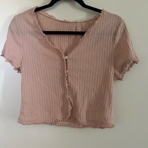 Levi's Light Pink Ruffled Blouse